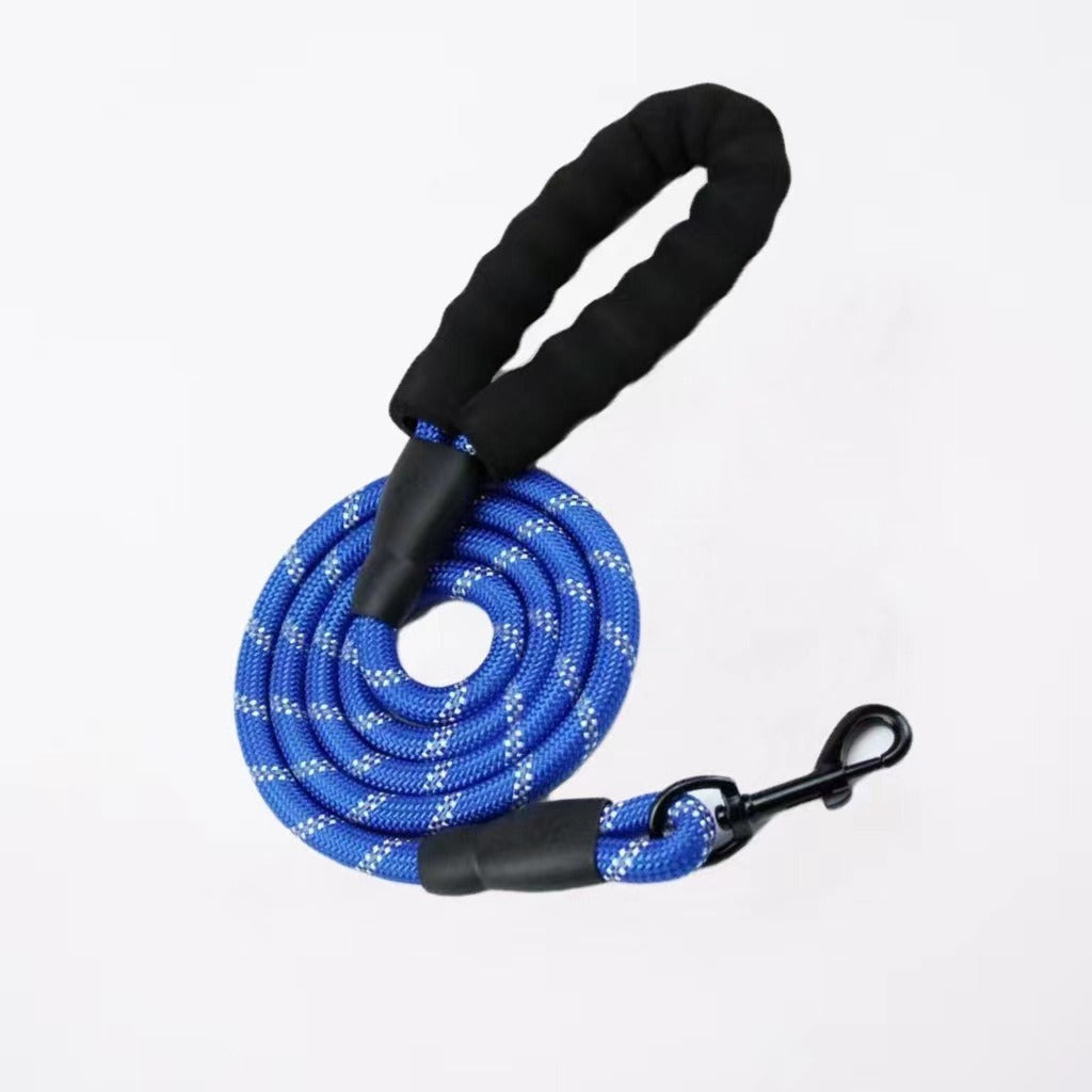 Foam handle nylon round rope dog leash