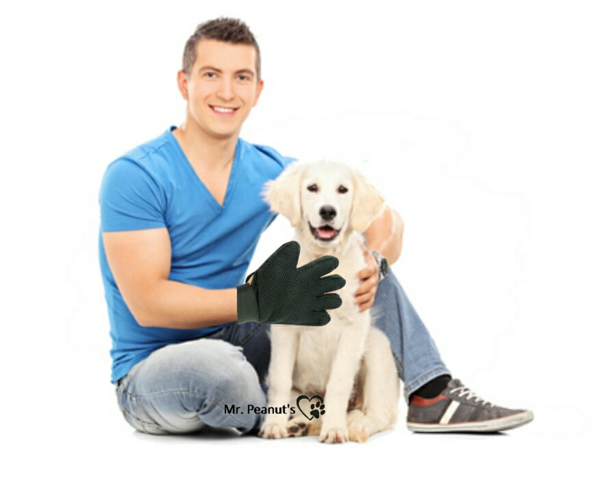 Mr. Peanut's 2 Pak HanD 259 Pet Grooming Gloves