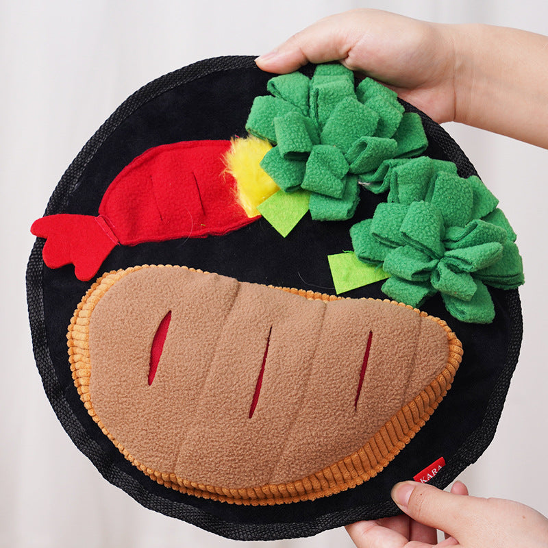 Dog sniffing mat hidden food pet toy