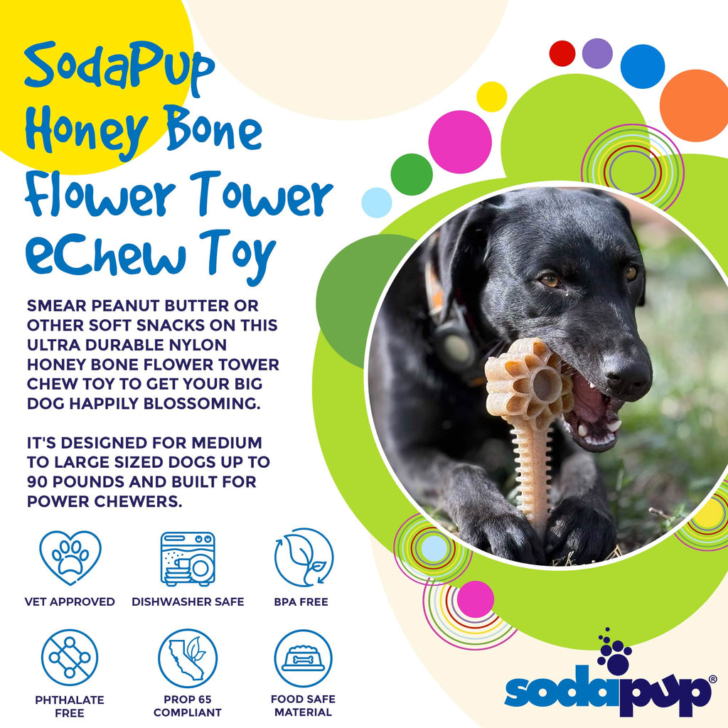 Honey Bone Dental Flower Tower | SodaPup