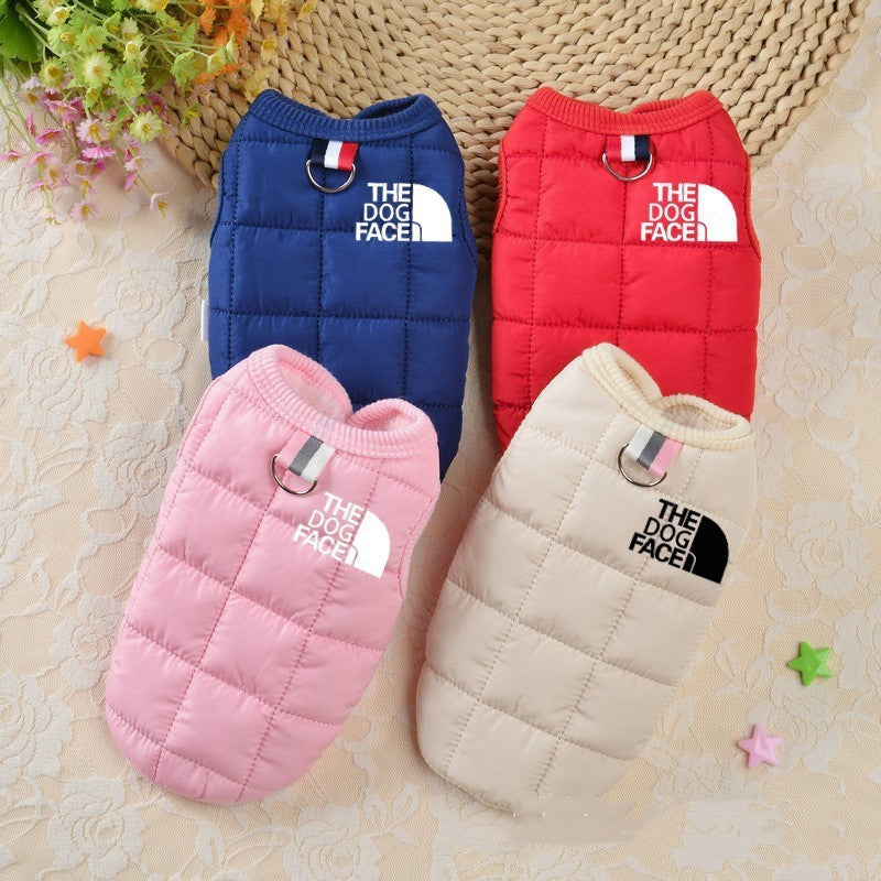 Dog clothing winter cotton dog vest jacket