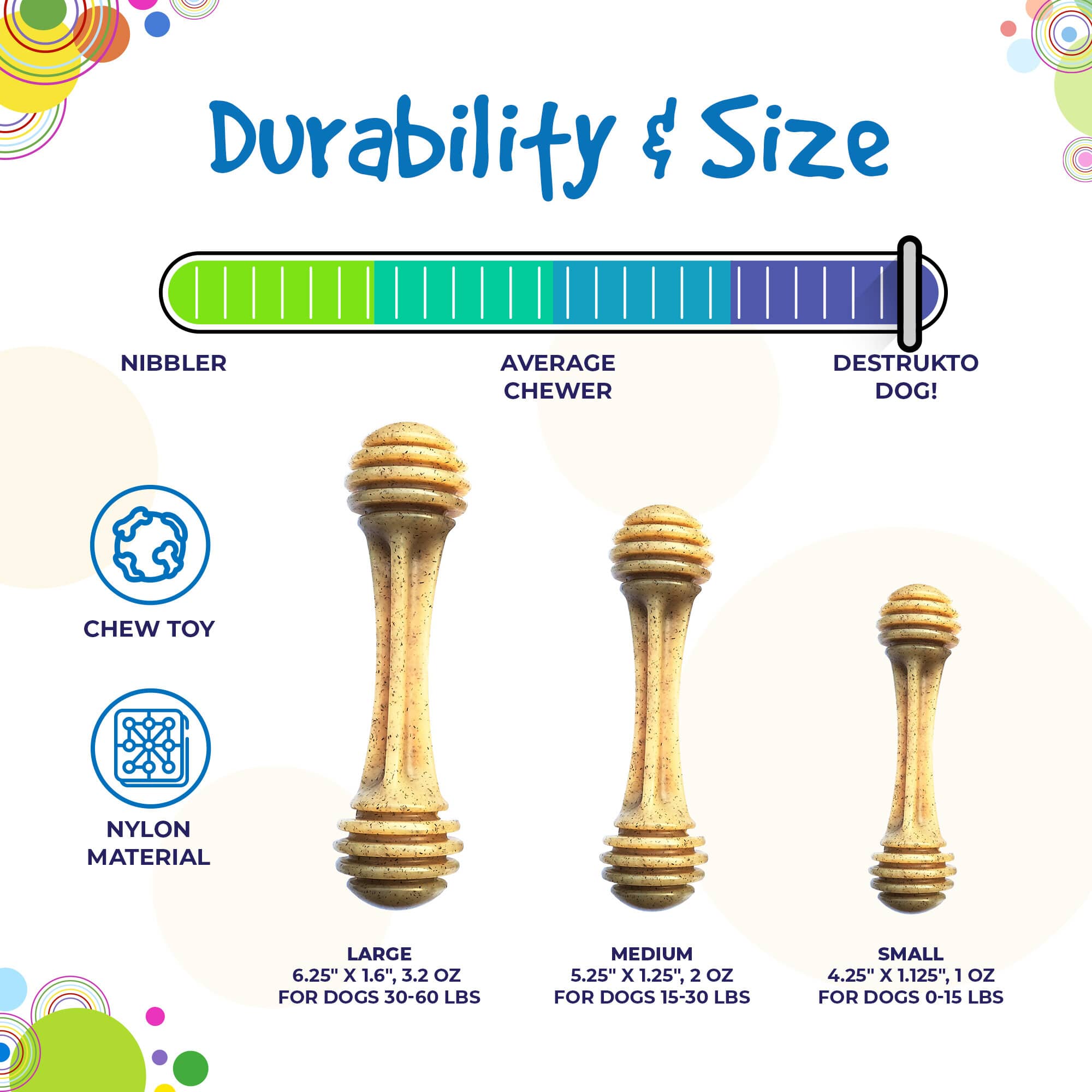 Honey Bone Nylon Dog Toy