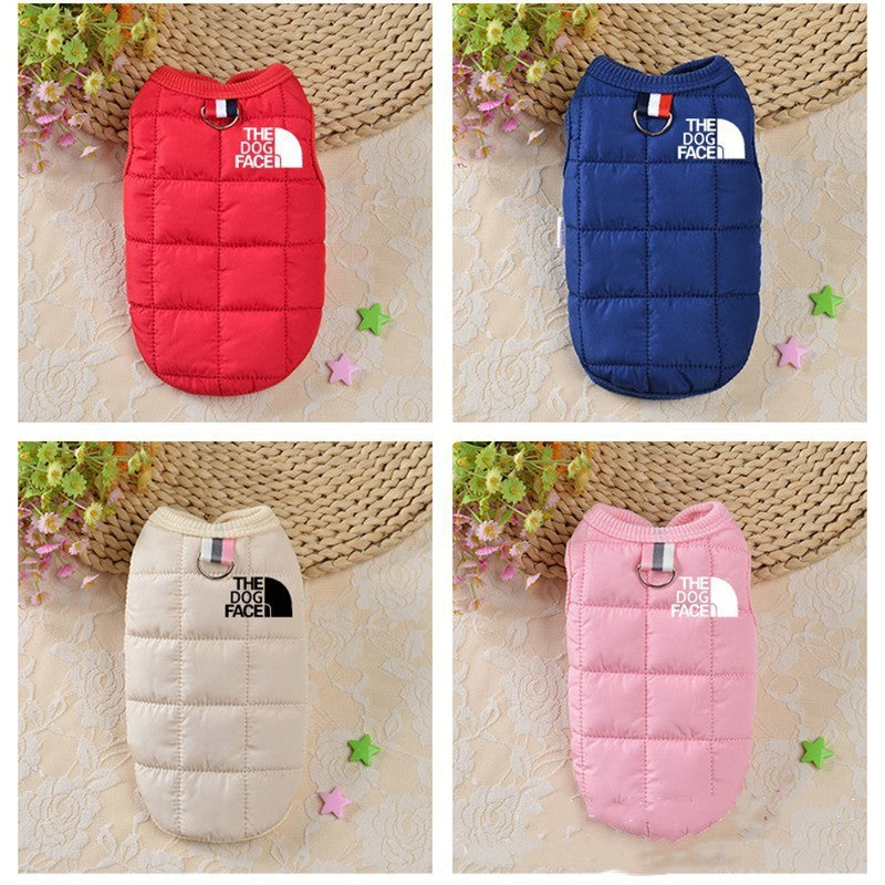 Dog clothing winter cotton dog vest jacket