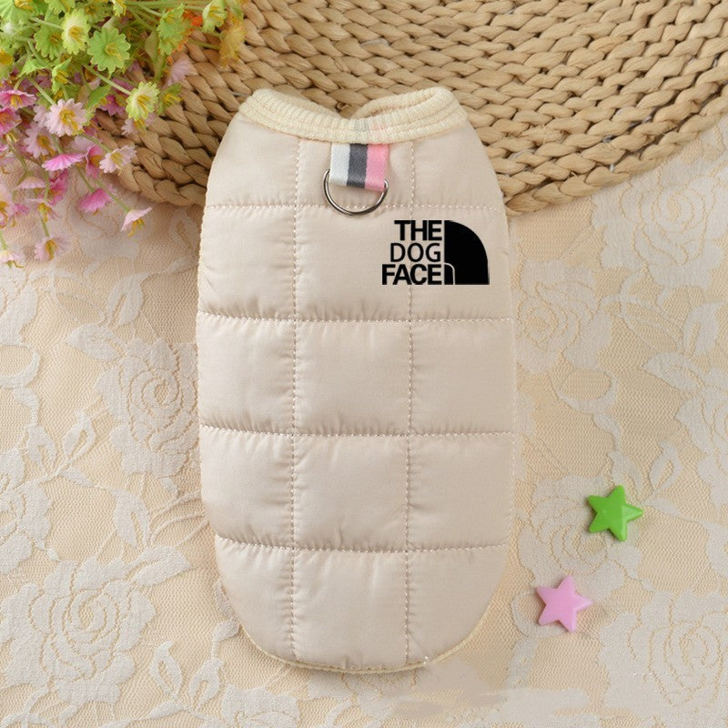 Dog clothing winter cotton dog vest jacket