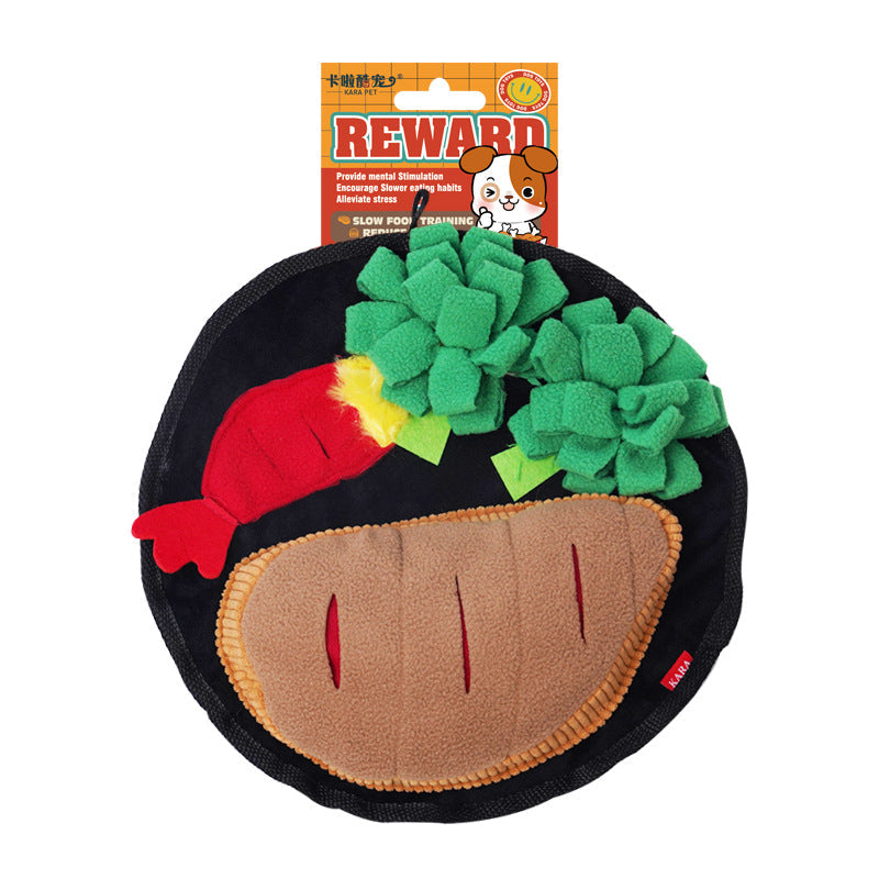 Dog sniffing mat hidden food pet toy