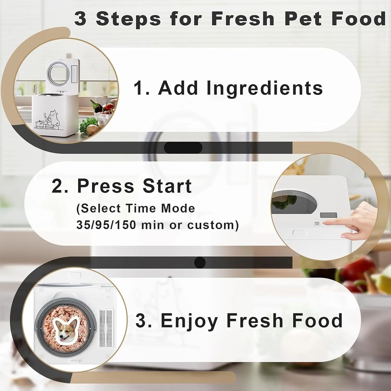 Pet Fresh Food Maker 5 in 1 Dog Food Maker 2.5L