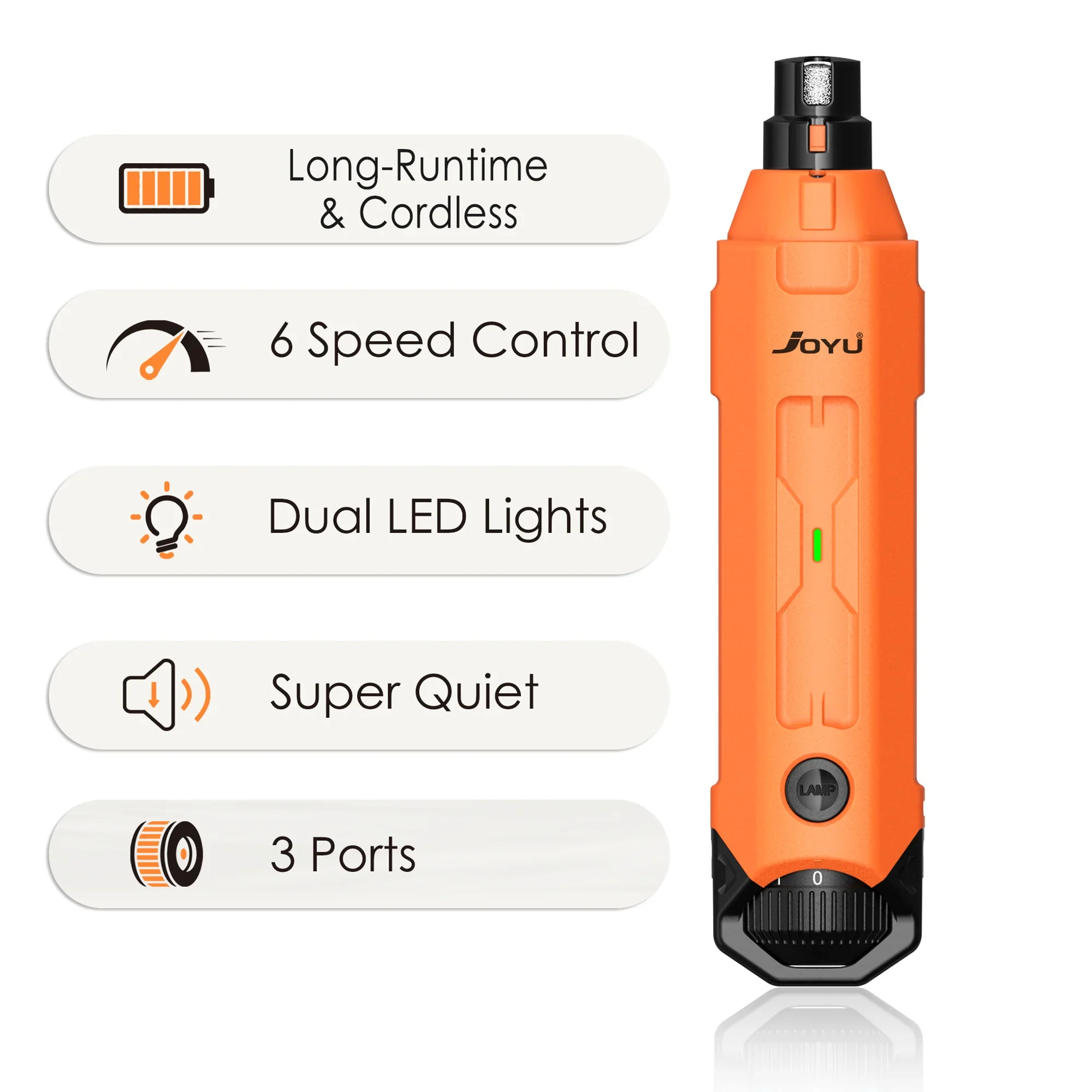 6-Speed Rechargeable Dog Nail Grinder