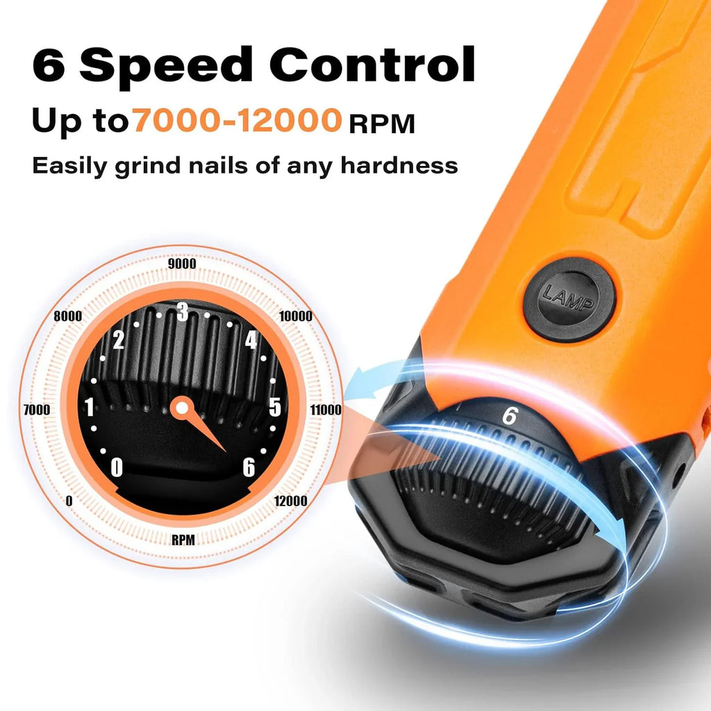 6-Speed Rechargeable Dog Nail Grinder