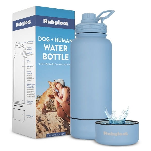 Water Bottle with Detachable Dog Bowl