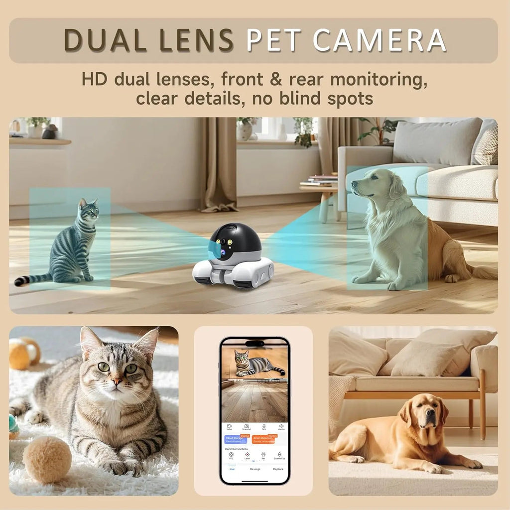 WiFi Robot 1080P Pet Camera with App for Dogs