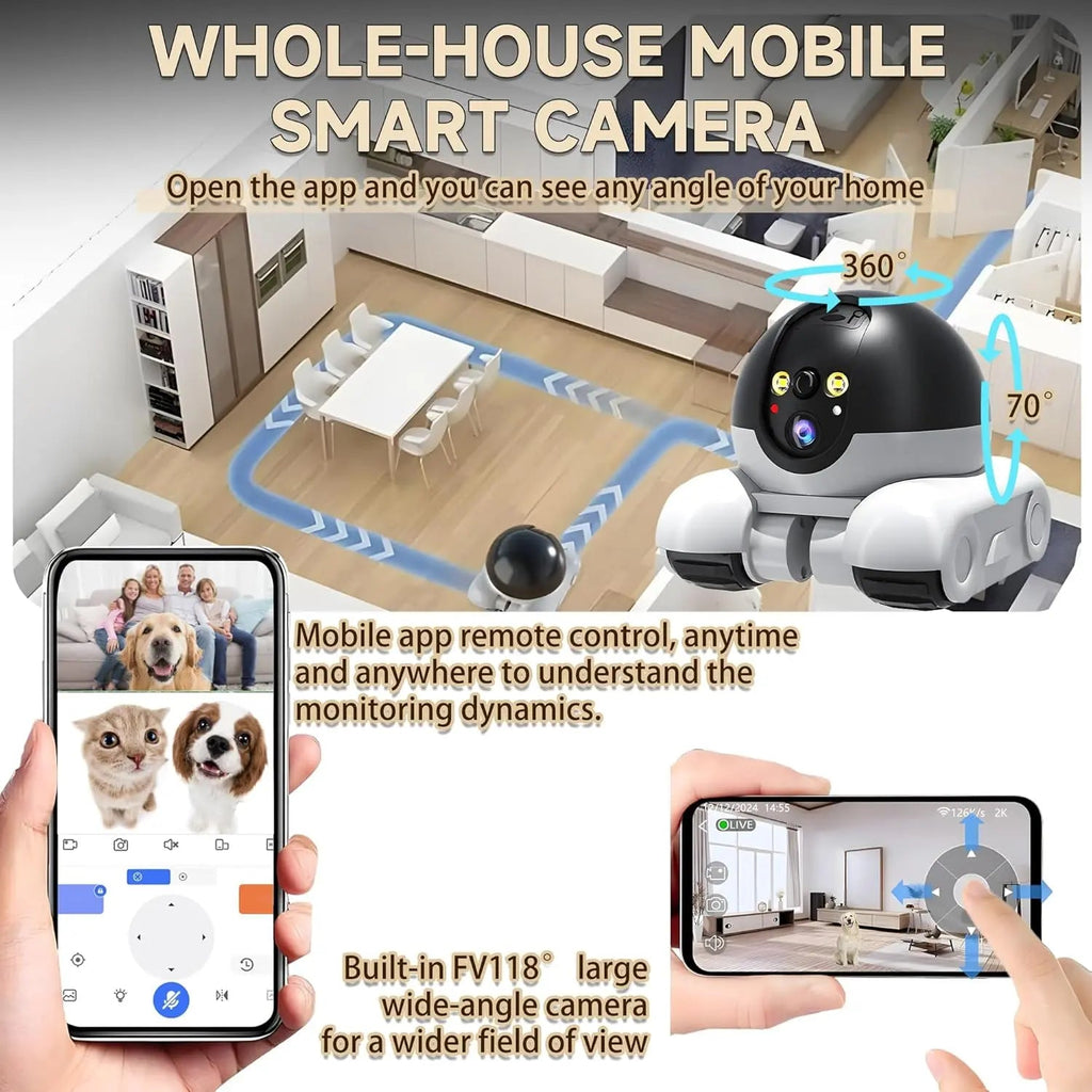 WiFi Robot 1080P Pet Camera with App for Dogs