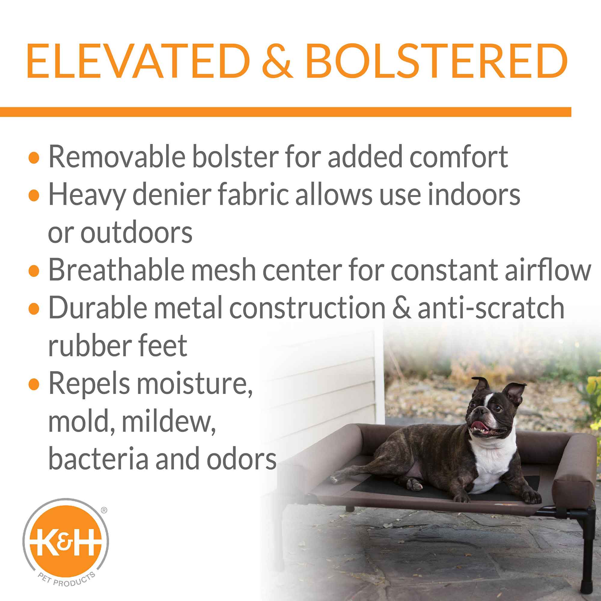 K&H Pet Products Original Bolster Pet Cot