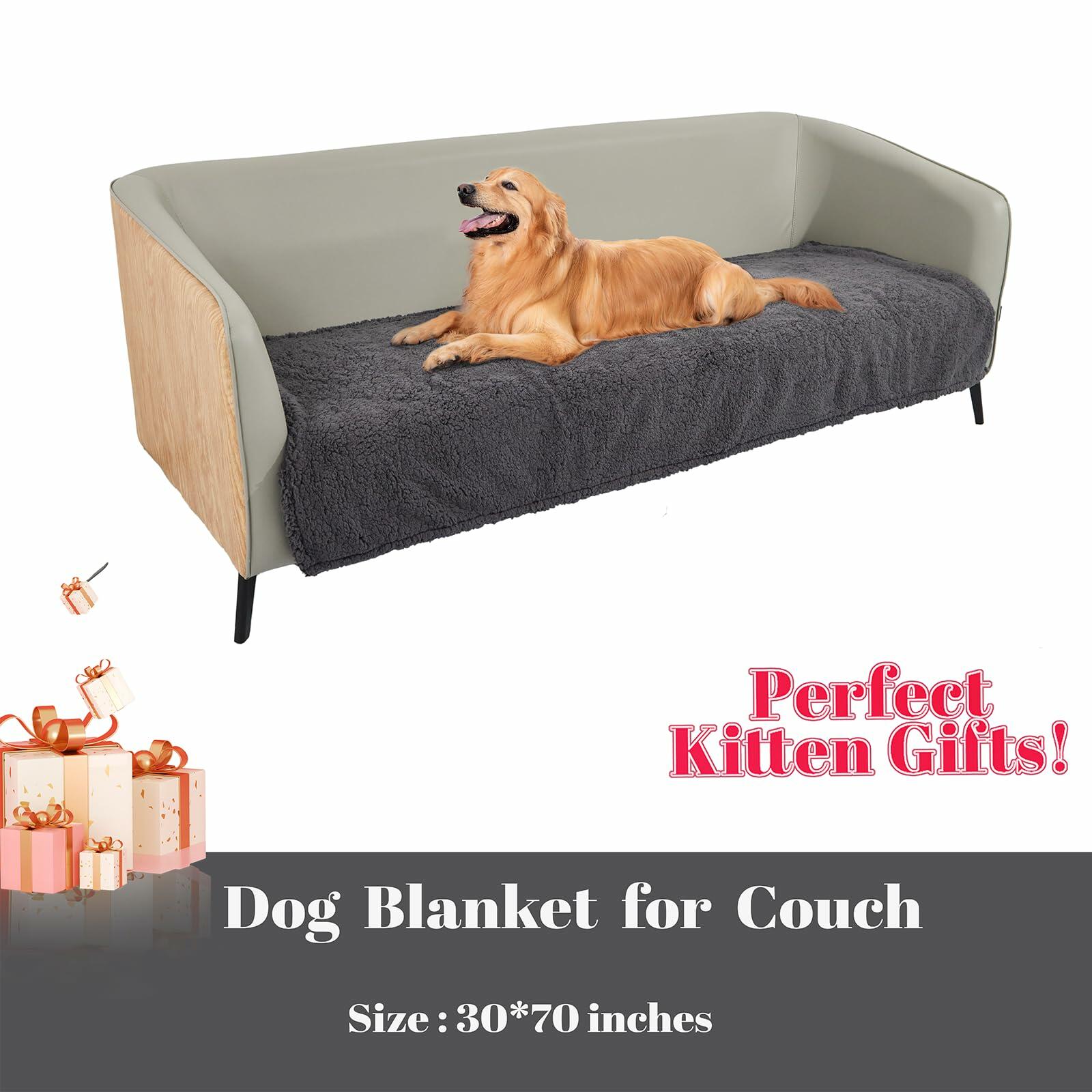 Waterproof Dog Bed Blanket Grey 52x82