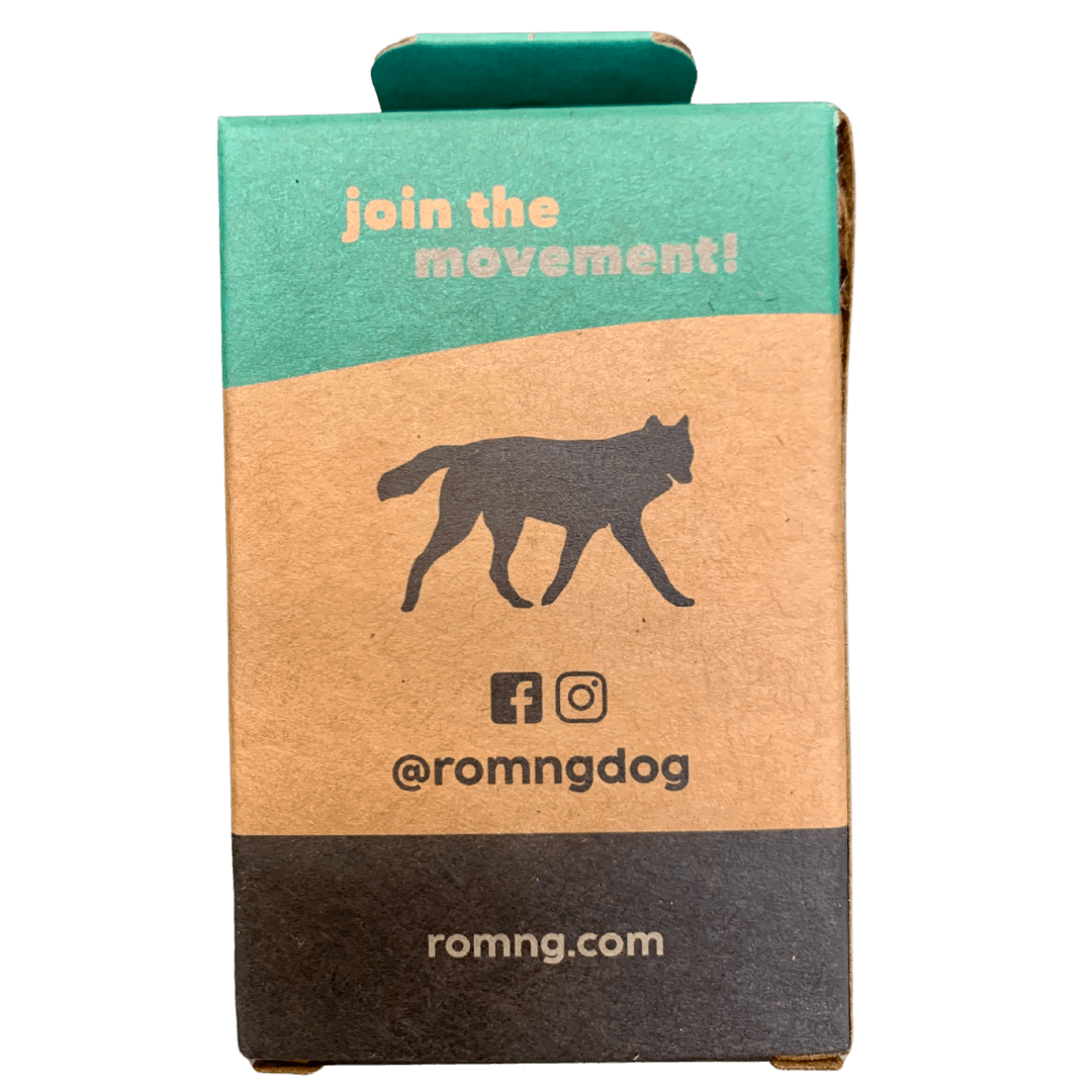 Dog poop bags + bamboo dispenser