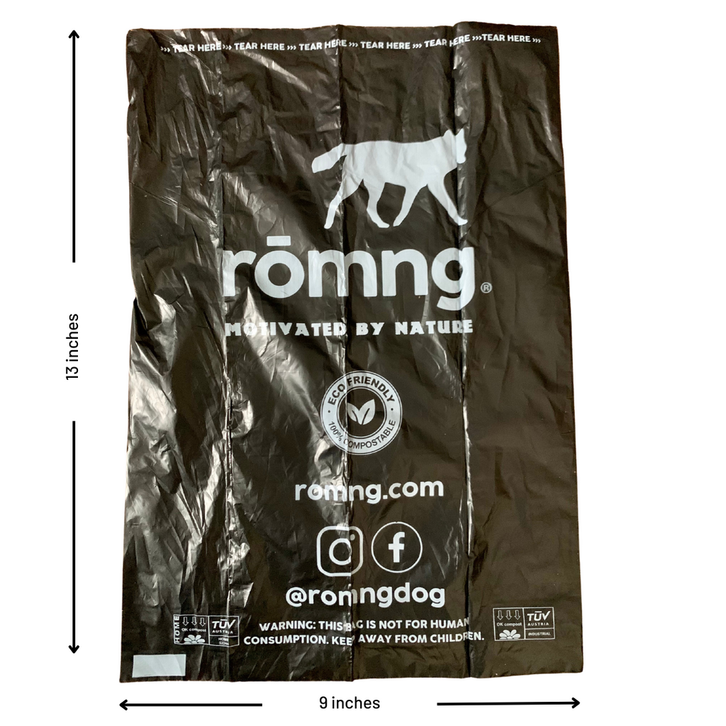 Dog poop bags + bamboo dispenser