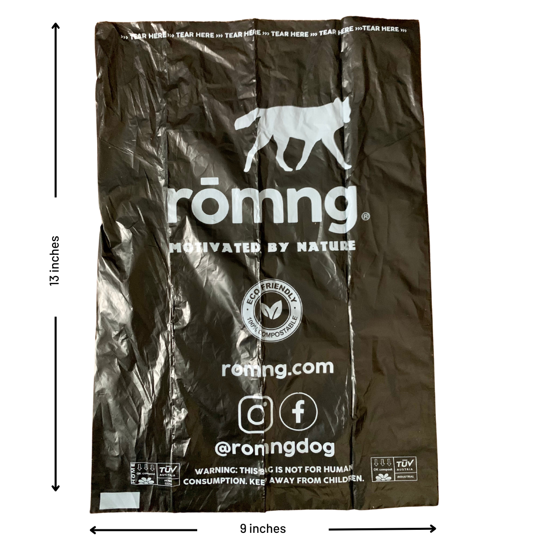 Dog poop bags + bamboo dispenser