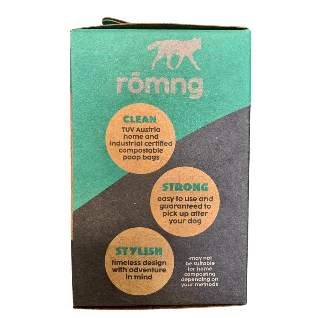 Dog poop bags + bamboo dispenser