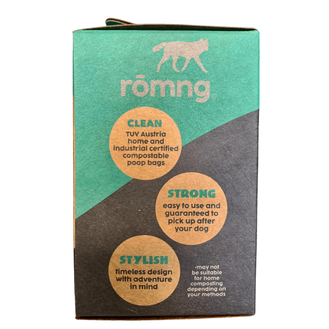 Dog poop bags + bamboo dispenser