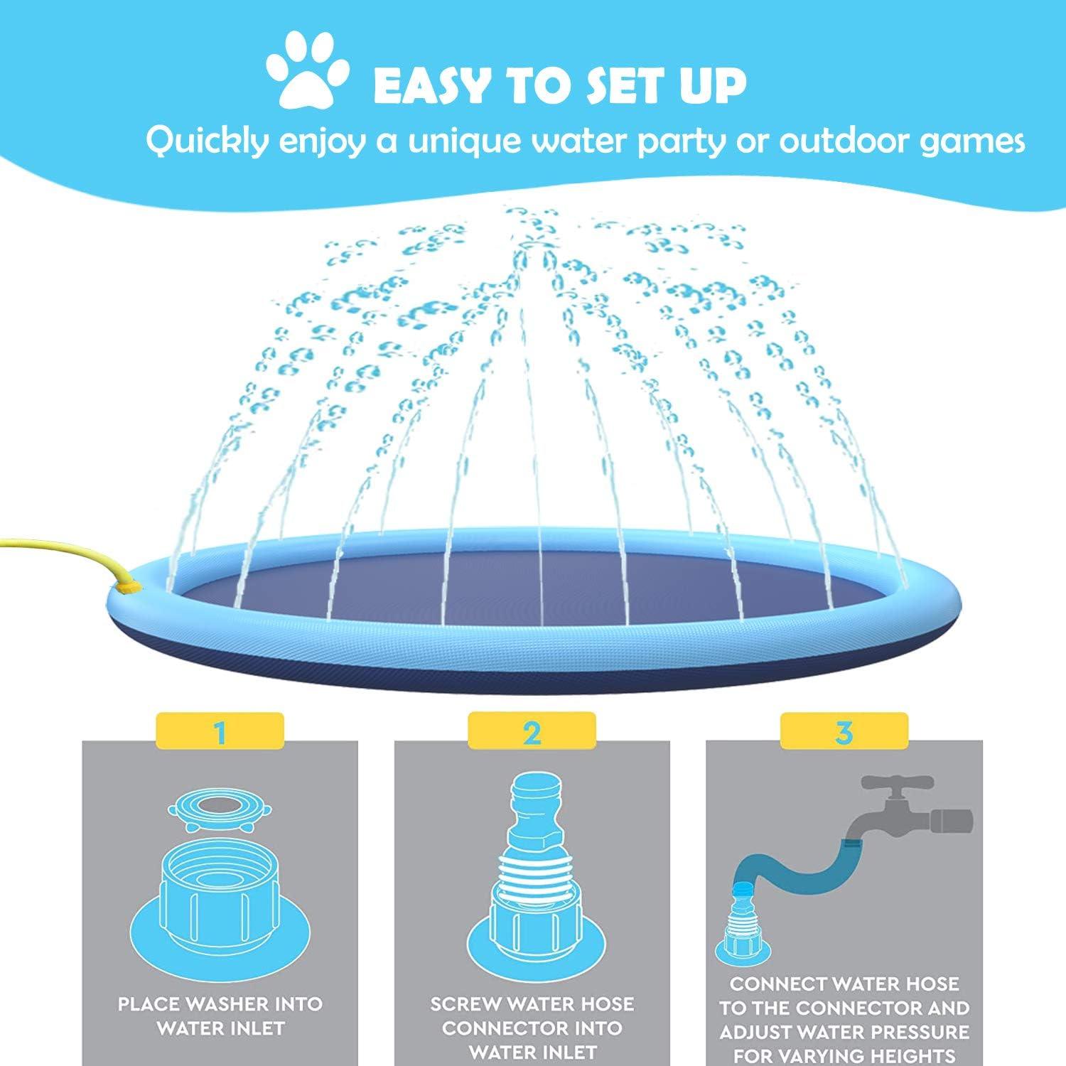 Splash Sprinkler Pad for Dogs Kid
